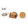 Laser-Engraved Wooden Coaster Set 6 coasters & Holder - Mandala Design