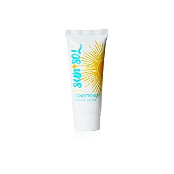 World Amenities Sun + Sol Bulk Hydrating Conditioner With Warm Coconut & Vanilla Fragrances, Travel Size Toiletries, Mini Hotel Amenities