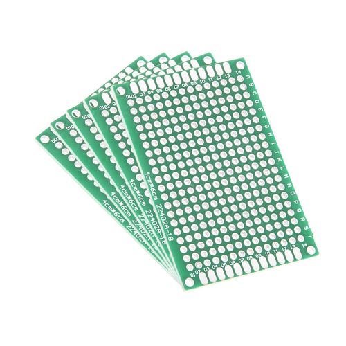 sourcingmap 5pcs 4x6cm Double Sided PCB Board Universal Printed Circuit Proto Board for DIY Soldering Electronic Projects Practice Test Circuit