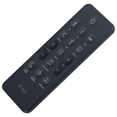 WINFLIKE Replacement Remote fit for Bar Studio 2.0 Channel Soundbar BT-0520 MPN BAR20AIOBLKAM UPC 0050036363372, 0050036363068