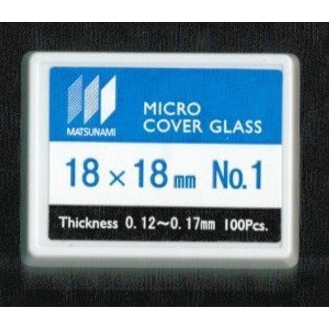 Matsunami Glass Square Cover Glass, 18 x 18 (100 Pieces)