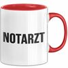 Sanitäter Tasse Geschenk Notfallarzt & Rettungssanitäter (Rot)