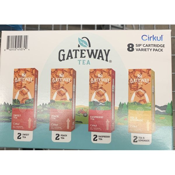 Cirkul Gateway Tea Flavored Water Cartridge Variety Pack, 8 Pack