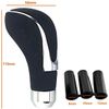 Lunsom Leather Gear Shift Knob R Shape Shift Knob Universal Auto Manual Car (Black)