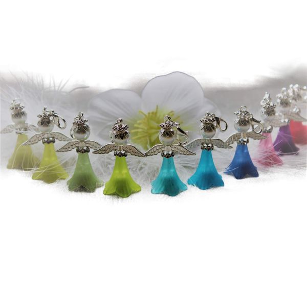 DIY- Sets 10 + 1 Engel XXL Blüten Elfe Eisprinzessin Calla Glücksbringer Schutzengel als Gastgeschenk Hochzeit Mitgebsel Kommunion Taufe Geburtstag Kinder Freunde