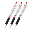 UNI-BALL JETSTREAM Extra Fine Point Retractable Roller Ball Pen, Rubber Grip Type 0.5MM Red Ink Value Set 3