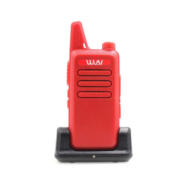 Mini Hand-held 2 Way Radio WLN KD-C1 Portable Walkie Talkie UHF400-470MHz Red Color+ Desktop Charger