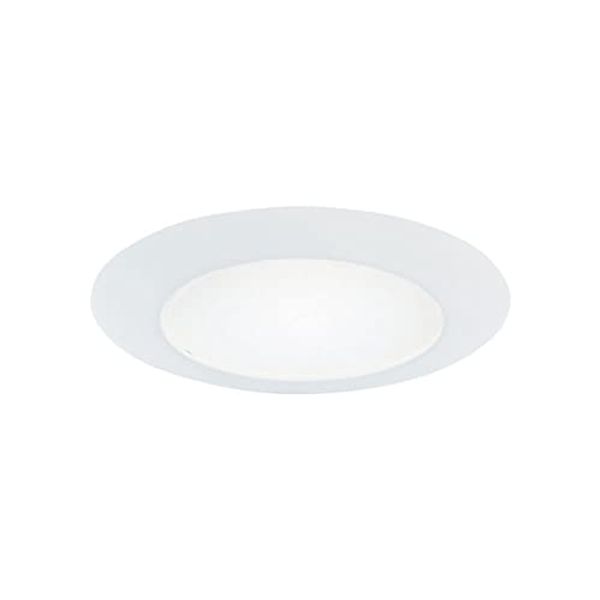 HALO 70PS Recessed Light Trim with Frosted Albalite Lens, White, 6 in.