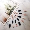 Bufenia Pink Almond False Nails 24Pcs Press on Stiletto Nails Full Cover Fake Nails for Women and Girls (D)