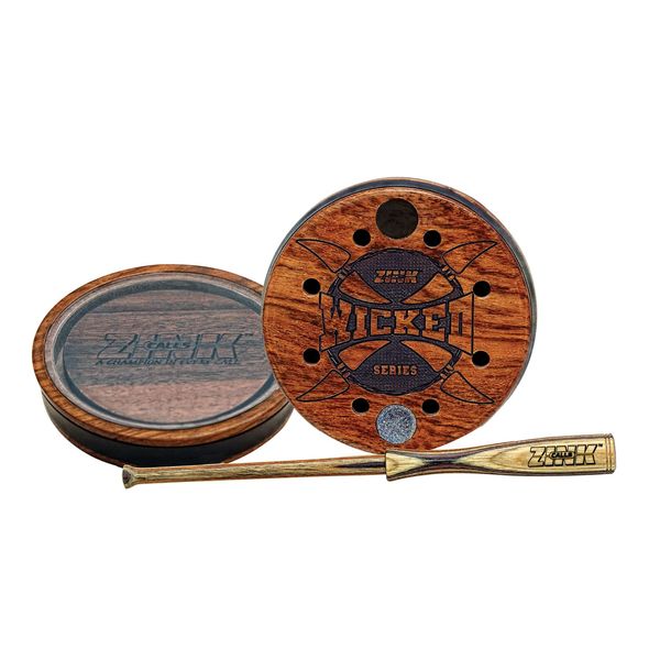 Zink Wicked Series Hunting Pot Turkey Call | Wood/Acrylic Durable Weatherproof Traditional Design Hand-Tuned Soft Close-Range Calling, Crystal