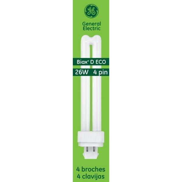 GE Energy Smart CFL Light Bulb, Double Tube Biax Light Bulb, T4 Light Bulb, 26-Watt, 1800 Lumen, G24Q-3 4-Pin Base, Cool White, 10-Pack, Compact Fluorescent Light Bulb