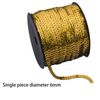 Leliafleury 91 Meter Sequin Trim 6mm Flat Round Sequins Laser Gold Sequins String for DIY Crafts Sewing