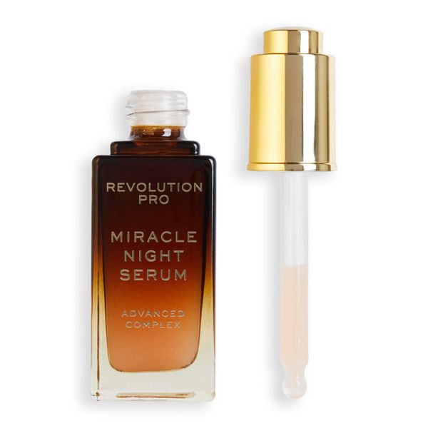 Revolution Pro, Miracle Night Rescue Serum Advanced Complex, Overnight Face Serum, Smooths and Plumps Skin, 30 ml