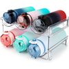 Cabinet Water Bottle Organizer, Stackable Storage Rack - 2 Pack