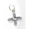 Zia tiny sterling silver charm .925 x 1 Sun Light Pagan charms