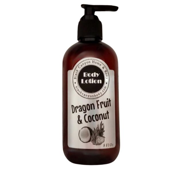 Black Canyon Dragon Fruit & Coconut Scented Luxury Body Lotion with Lanolin and Jojoba Oil, 8 Oz