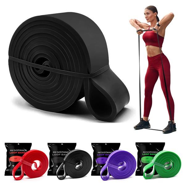 Resistance Pull Up Bands, Pull Up Assistance Bands, 4 Different Levels Resistance Band Pull Up for Calisthenics, CrossFit, Powerlifting, Muscle Toning, Yoga, Stretch Mobility