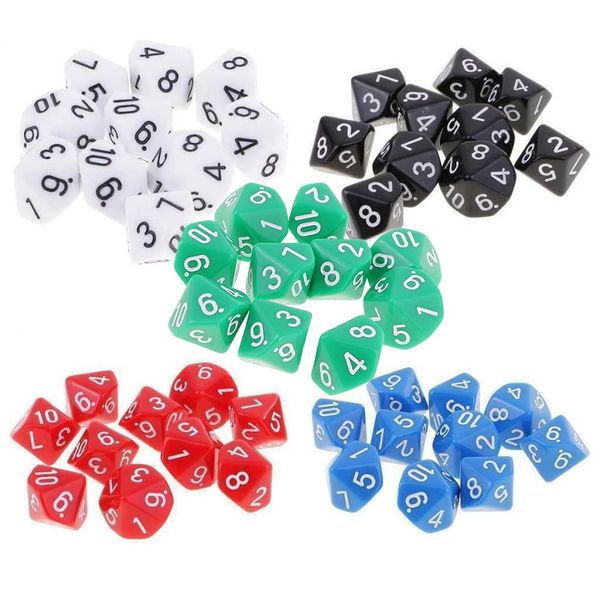 Yourandoll 50pcs Polyhedral Dice for Dungeons and Dragons, DND, TRPG, MTG Dice and More Table Games (B)