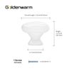 goldenwarm 10 Pack Cupboard Door Knobs White Cabinet Knobs, Single Hole Drawer Handles, 33mm Round Mushroom Shape