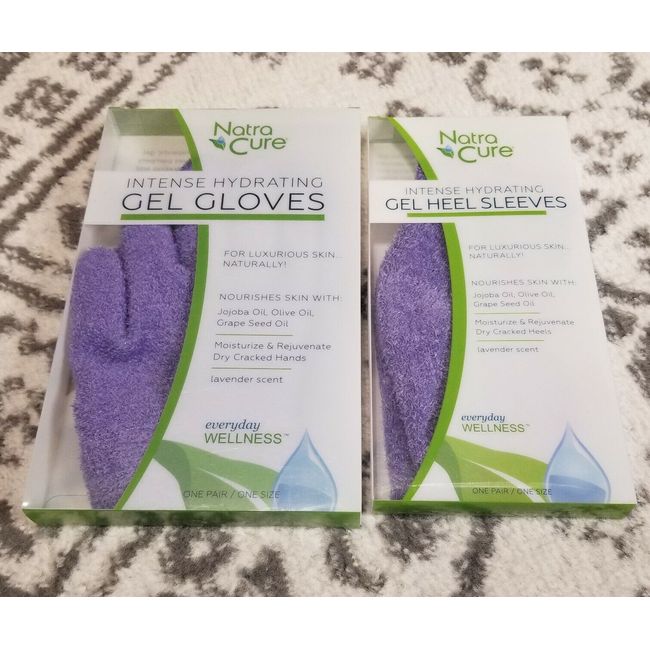 NatraCure Moisturizing Gel Heel Sleeves and Gloves - For dry heels, cracked skin