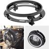 Chelhead 7" Headlight Bracket Mounting Ring Fixing Hardware for Harley Davidson FLD Touring Models Softail Models etc (Black)