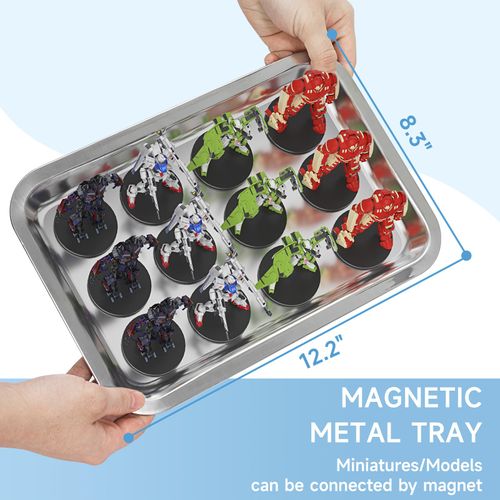 WELIDAY 5PCS Metal Trays Set Compatible with WELIDAY Aluminum Alloy Frame Miniature Storage Case (Medium Size)