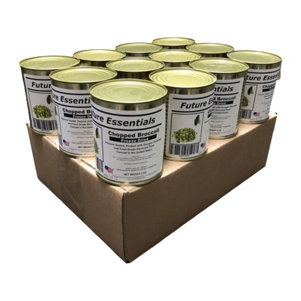 1 Case/12 Cans of Future Essentials Canned Freeze Dried Chopped Broccoli