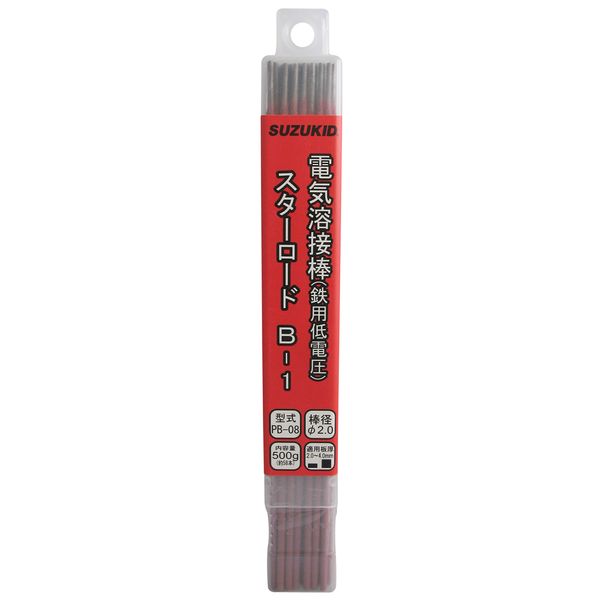 Star Electric Manufacturing (SUZUKID) Star Lord B-1 Low Voltage Mild Steel Welding Rod 0.08 in (2.0 mm) x 9.1 in (230 mm) 17.6 oz (500 g) PB-08