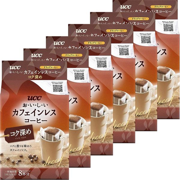 UCC Delicious Caffeinated Coffee Drip Coffee Deep Deep 8P x 6 Pieces Regular (Drip)