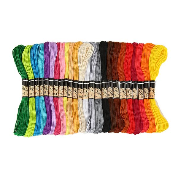 Friendship Bracelet Threads, 24 Colors x 8M Rainbow Color Embroidery Thread for Cross Stitch, Bracelet Making, Crafts