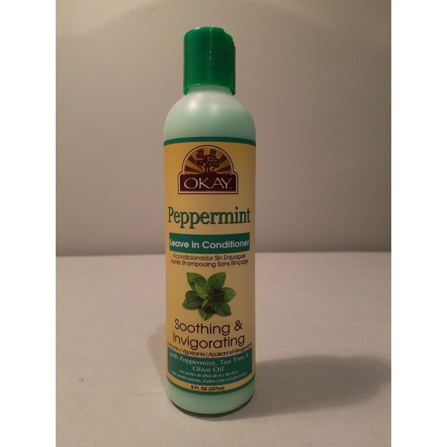 OKAY Peppermint Soothing & Invigorating Leave-in Conditioner, 8 Ounce