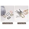 sourcing map Spring Oval Ring, 4Pcs 1.93 Inch Round Spring Snap Clip Trigger Spring Keyring Buckle for Bags Purses Keychain, Dark Grey