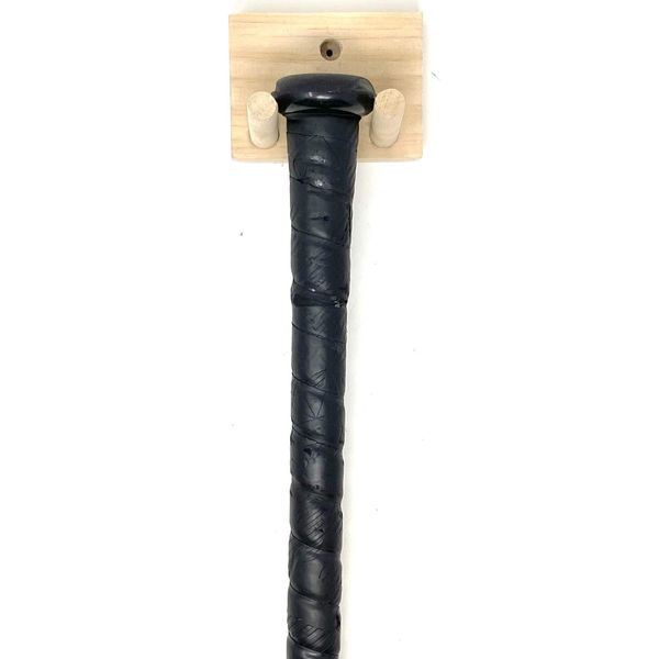 Natural Single Full Size Bat Rack Baseball Softball Sport Wall Hang Display