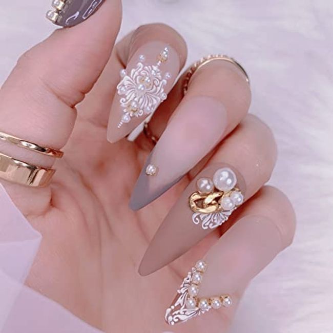 3d Rose/ Flower Nail Charms/ Nail Gem Nail Sticker/ Rhinestone Nail/ 5D Nail/  Self Adhesive 