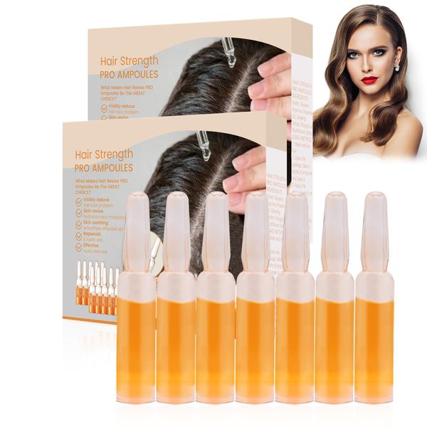 Fengyang 2Pcs Haarwuchs-Ampullen, Ampullen Für Das Haarwachstum, Haarwuchs-Serum, Verdickendes Nachwachsen Ampullen-Serumlotion, Haarwuchs Ampullen Serumlotion Für Dünner Werdendes Haar