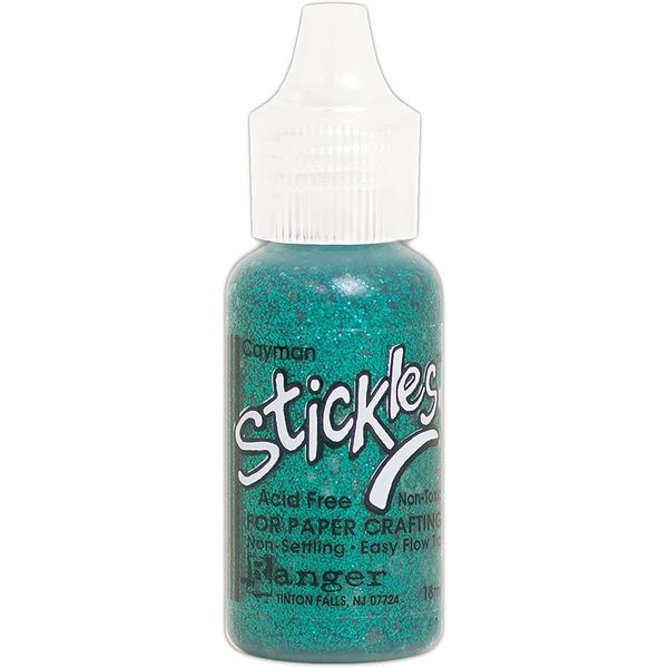 Ranger Cayman Stickles Glitter Glue, Synthetic Material, Turquoise, 2.5 x 2.5 x 7.5 cm