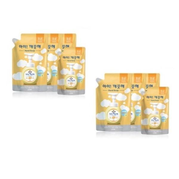 Aikkeukcheokhae Hand Wash Soon (Refill 450ml x 3 + Refill 200ml) x 2 sets Clean foam hand sanitizer