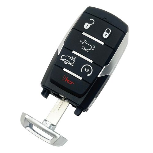 Smart Key Fob Cover Case Shell Fit for Dodge RAM 1500 Pickup 2019-2024 Keyless Entry Remote Casing OHT-4882056 (6 Buttons)