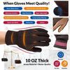 Brown Jersey Work Gloves 9.5" - 12 Pairs Cotton Polyester with Elastic Wrists