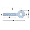 Adjustable Swing Gate Hinge Eyebolts & Nuts X2 (M16 X 100MM Zinc Plated Eye Bolt)
