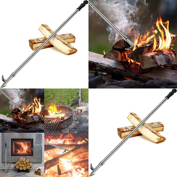 46’’Fireplace Poker Camping Fire Poker for Fire Pit Outside Heavy Duty