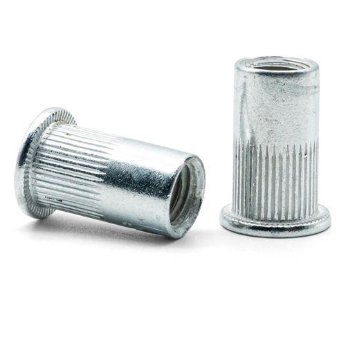 Hippo Hardware M8 (8mm X 16.5mm) Aluminium Rivnuts Threaded Blind Rivet Insert Nuts Open End Nutsert (Pack of 10)