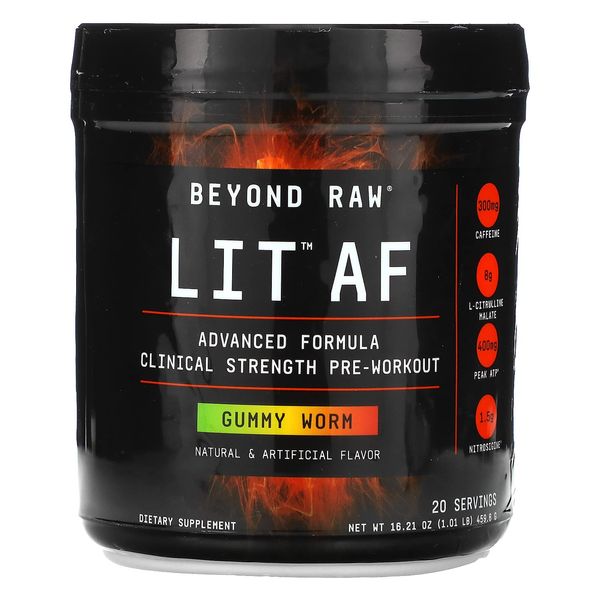 LIT AF | Advanced Formula Clinical Strength Pre-Workout Powder | Contains Caf...
