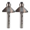 Whiteside 2292 45 Degree Chamfer Router Bits with 7/16 Inch Cutting Length