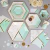 Neviti 772614 Colour Block Marble Place Cards, Mint