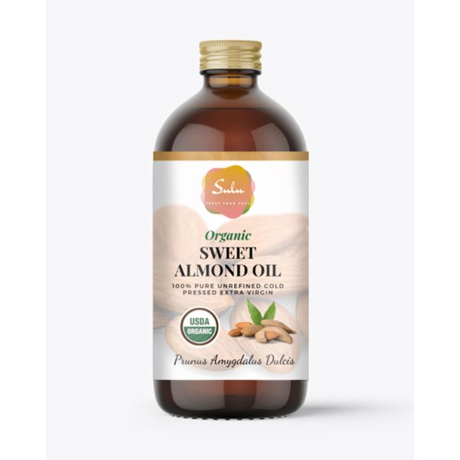 Sweet Almond Oil- USDA Organic old Pressed Unrefined Virgin Sweet Almond Oil(4 oz)