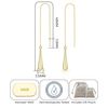 Philip Jones Gold Plated Sterling Silver Teardrop Thread Earrings