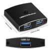 USB 3.0 Switch Selector KVM Switch 5Gbps 2 in 1 Out USB Switch USB 3.0 Two-Way Sharer for Printer Keyboard Mouse Sharing