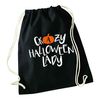 Flox Creative Black Drawstring Bag Crazy Halloween Lady