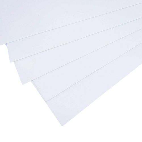 CGjiogujio 10pcs ABS Styrene Plastic Flat Sheet Plate 0.5mm x 200mm x 250mm White